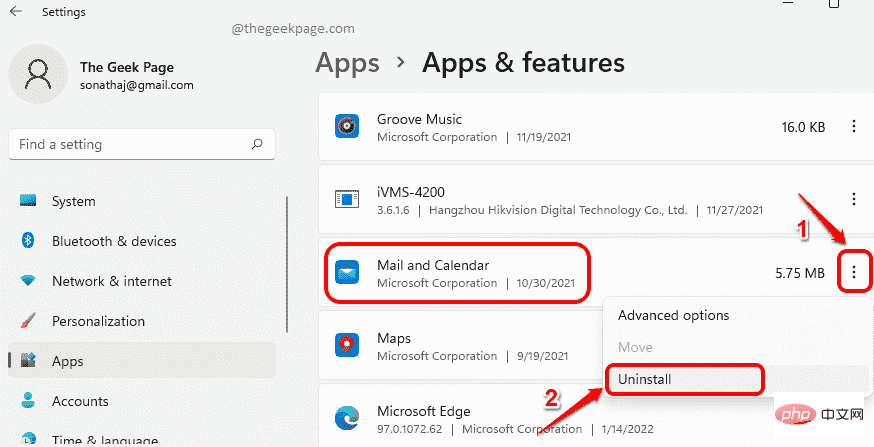 Cara memasang semula apl Mel dalam Windows 11