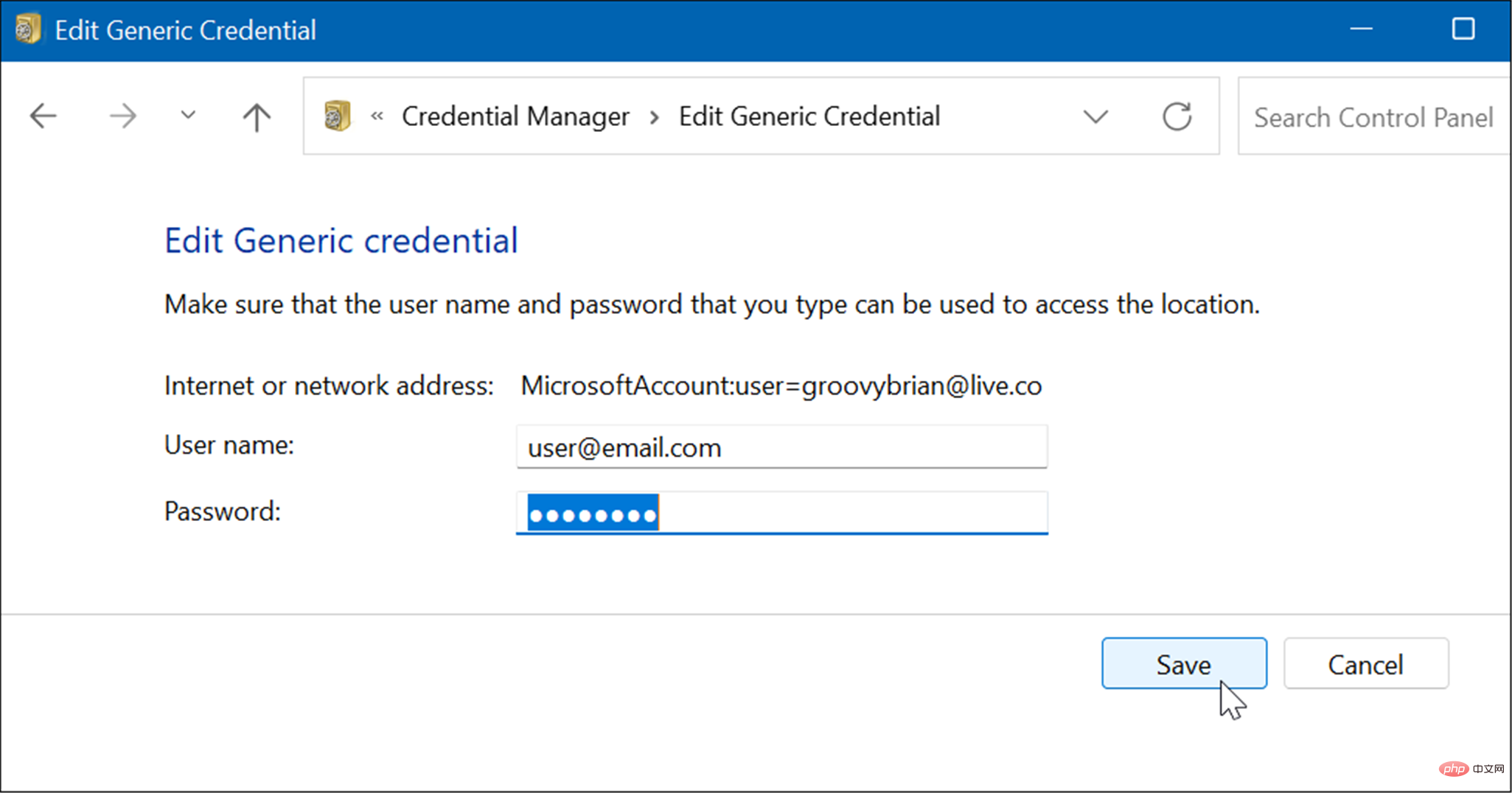 How to use Credential Manager on Windows 11