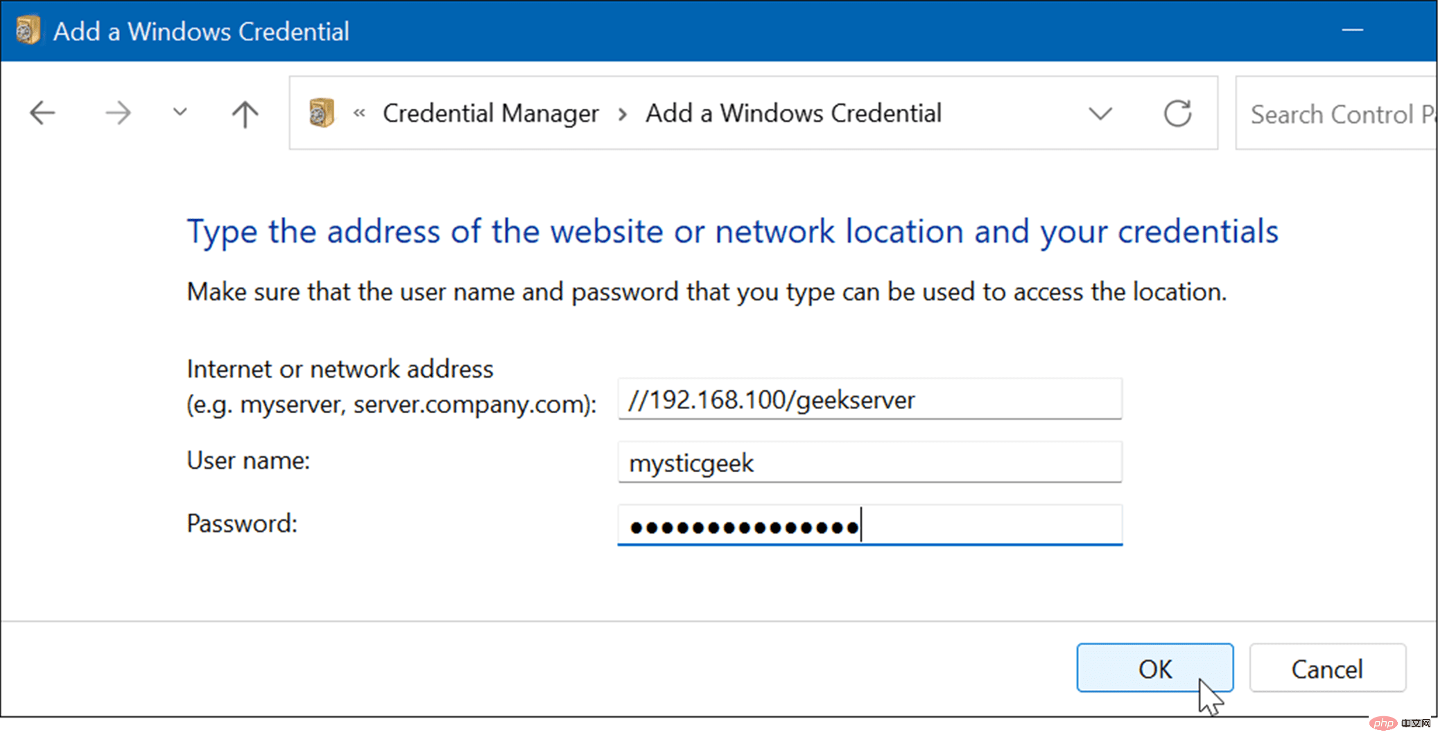 How to use Credential Manager on Windows 11