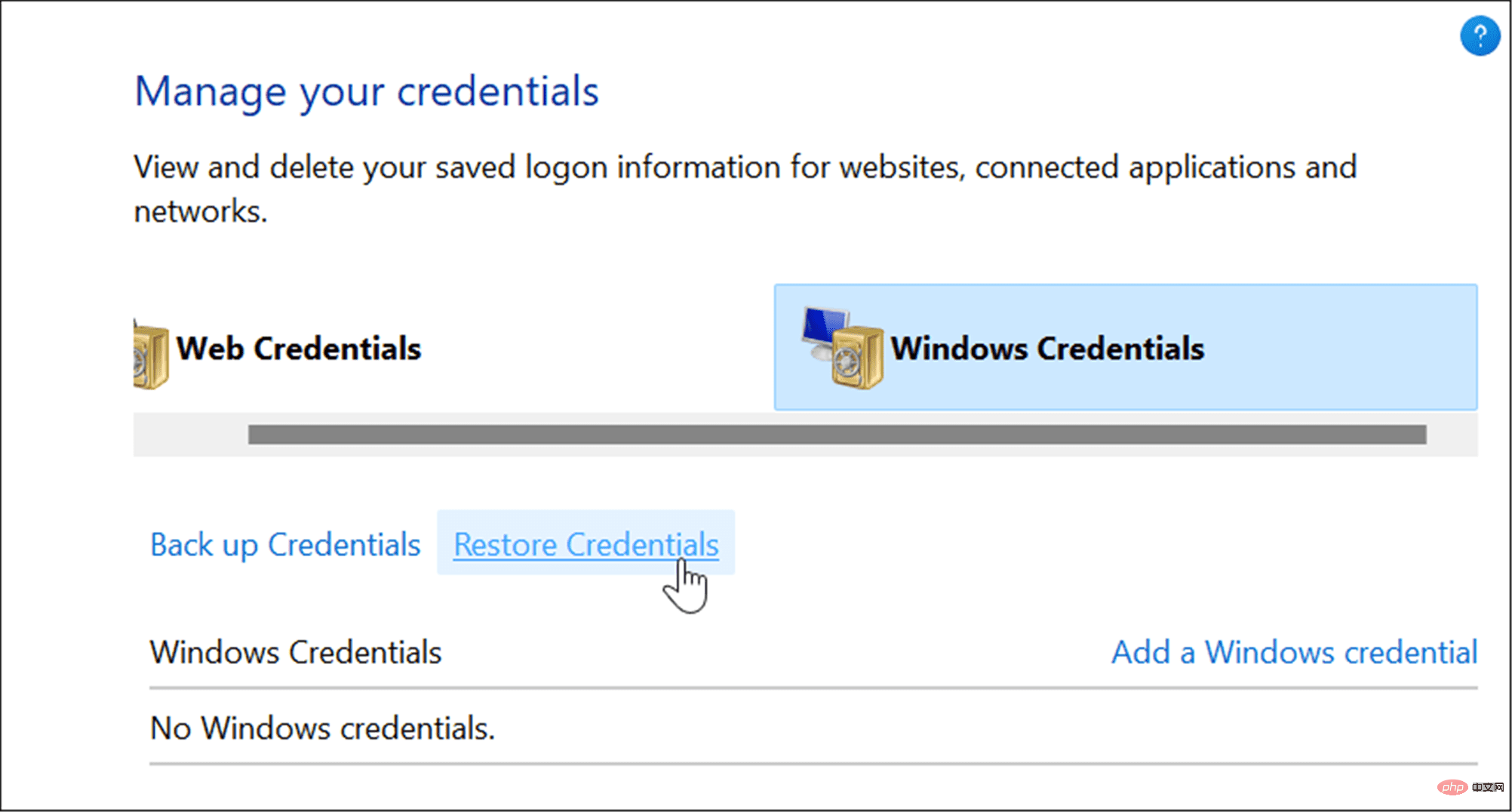 How to use Credential Manager on Windows 11