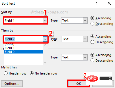 So sortieren Sie eine Namensliste alphabetisch nach Vor- und Nachnamen in MS Word