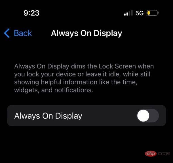 How to turn off Always-On Display on iPhone 14 Pro