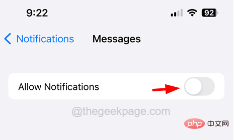 How to disable all notifications on iPhone