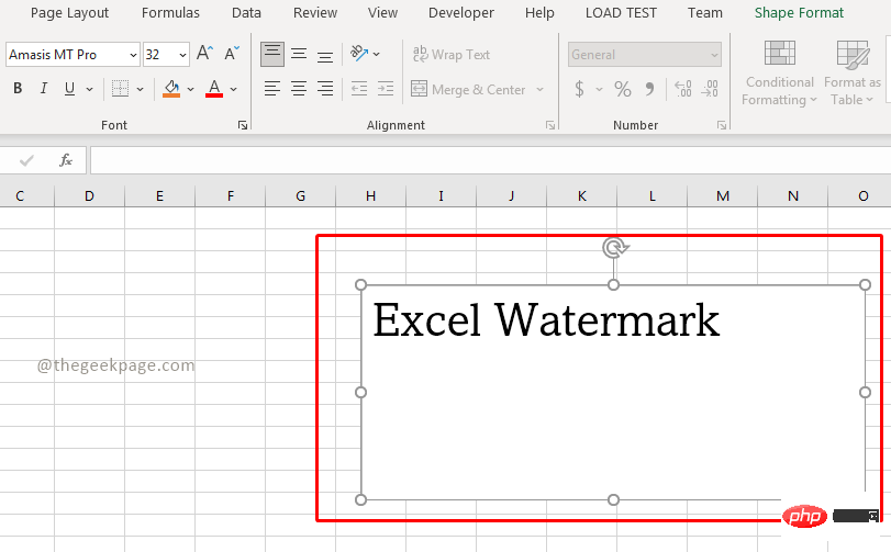 Bagaimana untuk memasukkan tera air dalam Microsoft Excel