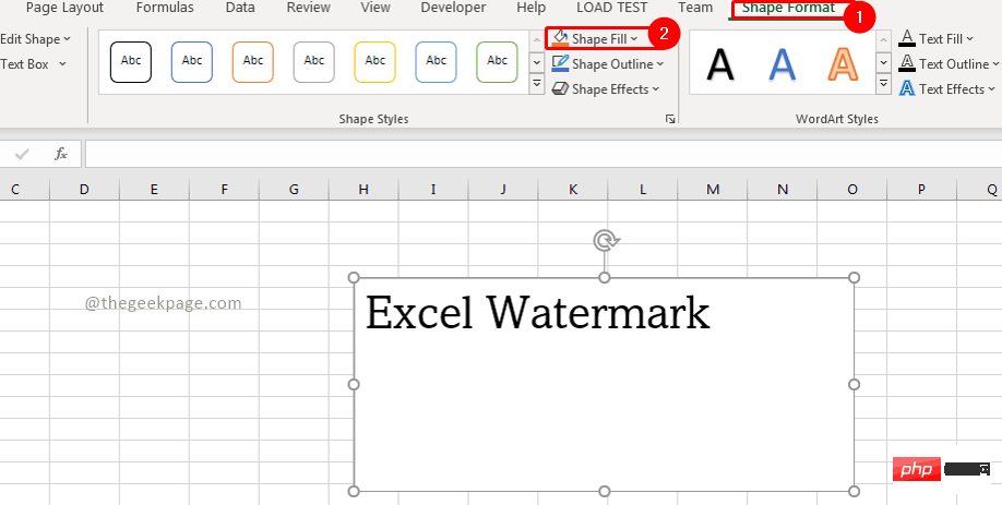 Bagaimana untuk memasukkan tera air dalam Microsoft Excel