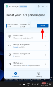 How to use the PC Manager app on Windows 11