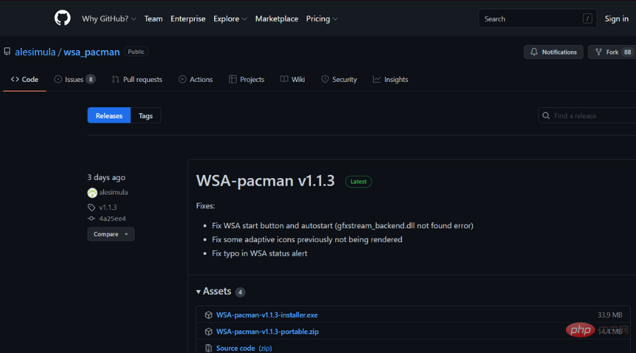 您还可以使用 WSA PacMan 在 Windows 11 中旁加载 Android 应用程序
