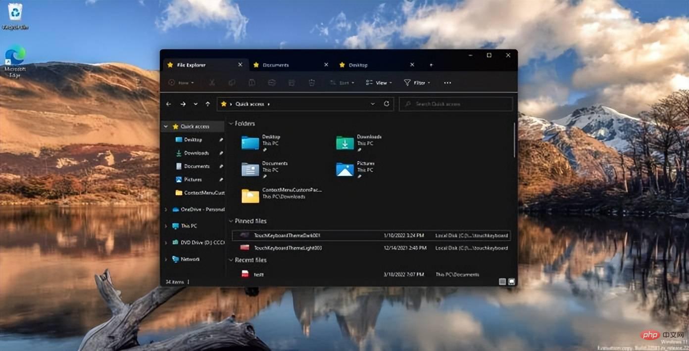 Windows 11 : interface de l'onglet Explorateur de fichiers mise à jour avec une nouvelle fonctionnalité de réorganisation