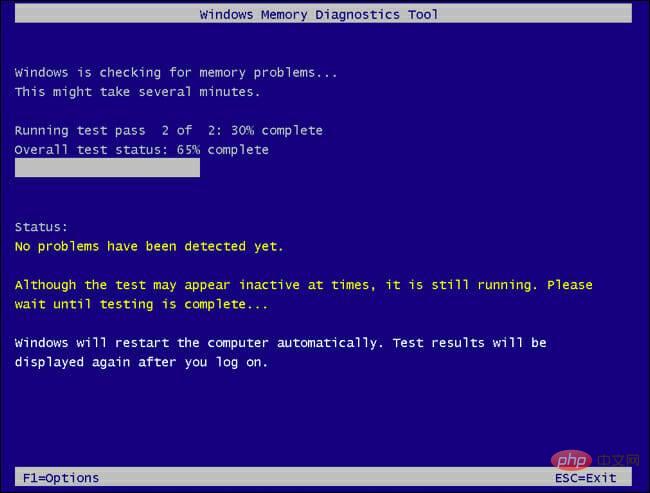 Comment réparer le diagnostic de mémoire Windows sans résultats