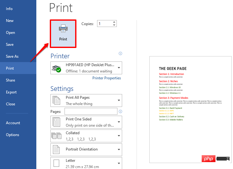 Comment imprimer un document Word sans commentaires