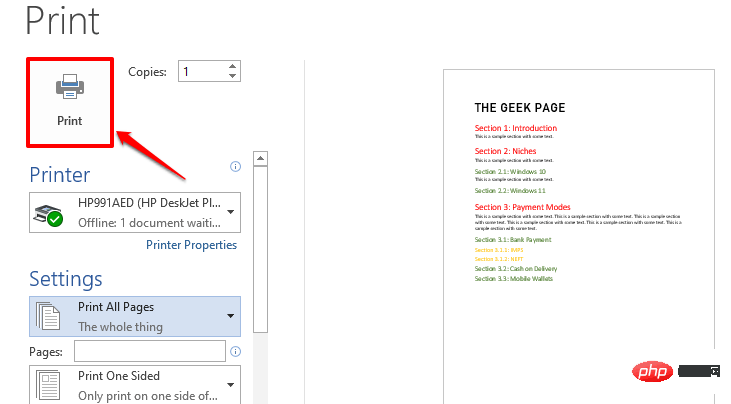 Comment imprimer un document Word sans commentaires