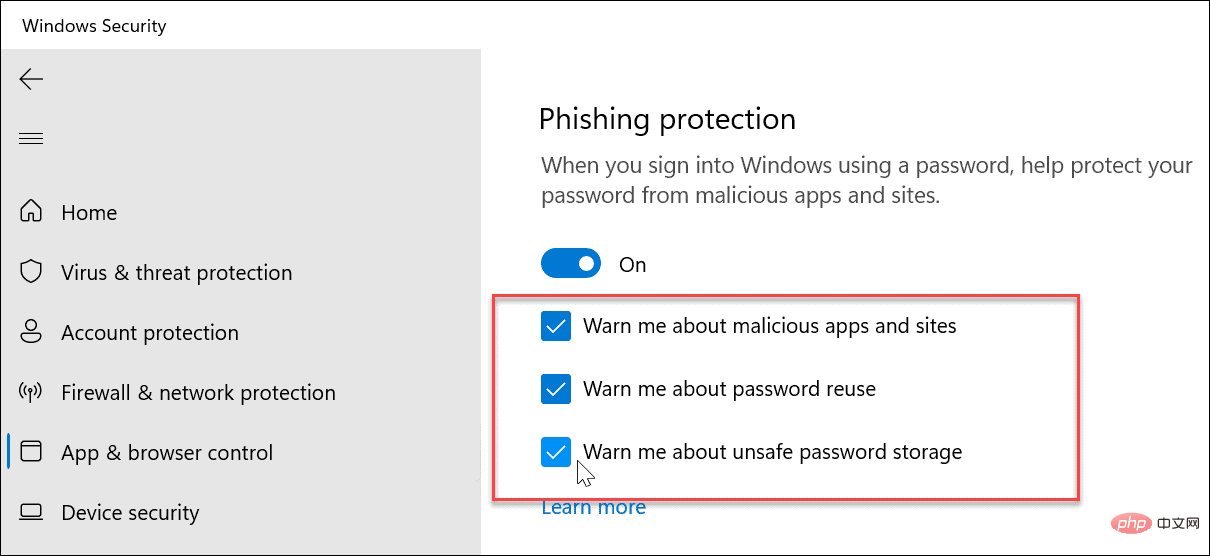 So aktivieren Sie den erweiterten Phishing-Schutz unter Windows 11