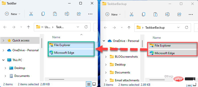 How to back up and restore pinned items on the taskbar in Windows 11