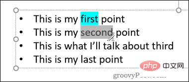 How to highlight text in PowerPoint