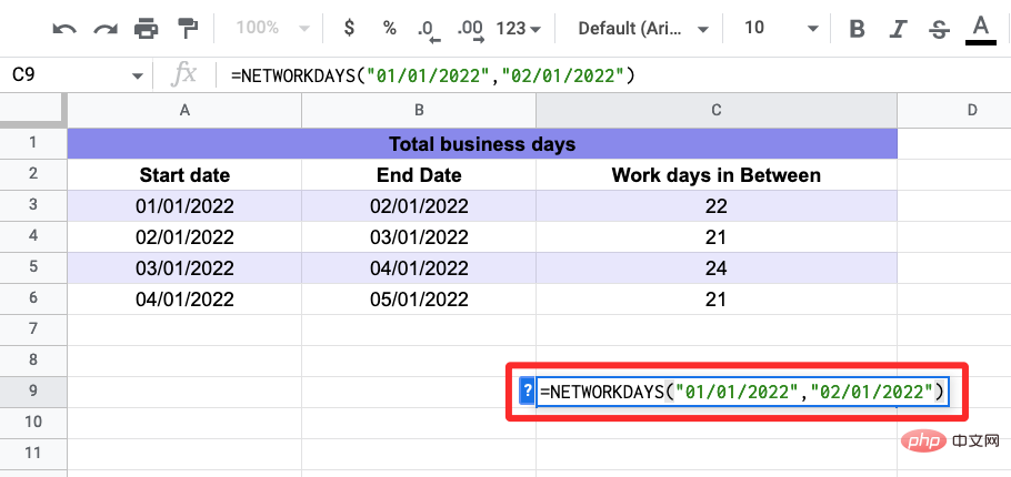 How to calculate the difference between dates on Google Sheets