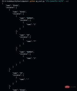 Using Python to implement a simple four arithmetic interpreter