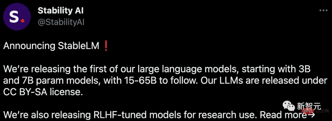 真·大语言模型Stable Diffusion时刻？StableLM开源，70亿参数在线体验