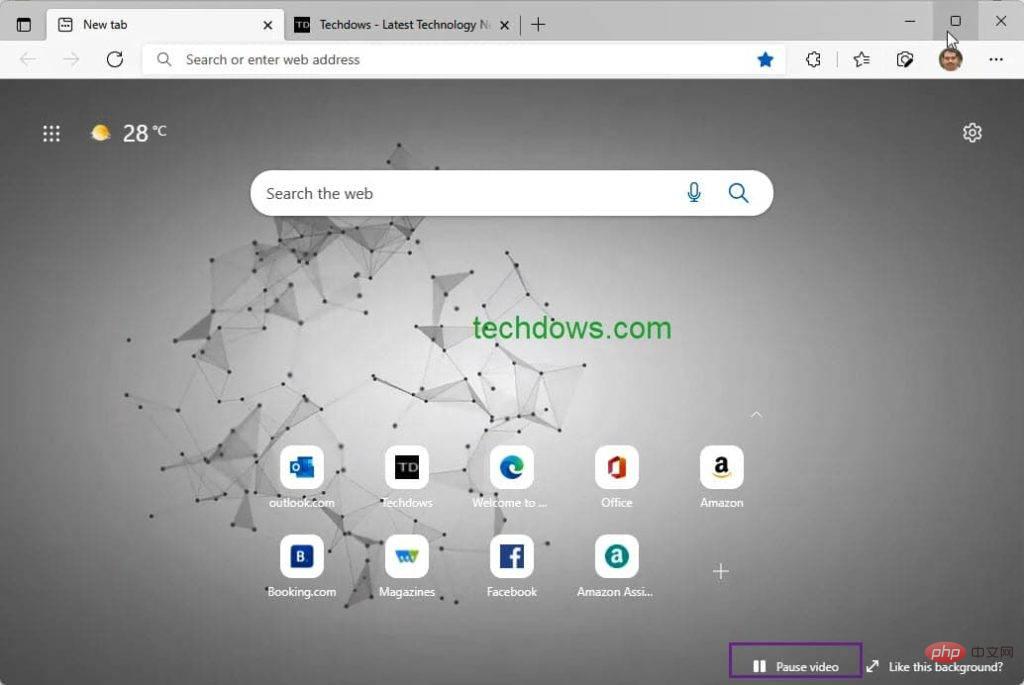 Microsoft Edge 将“今日视频”添加到新标签页