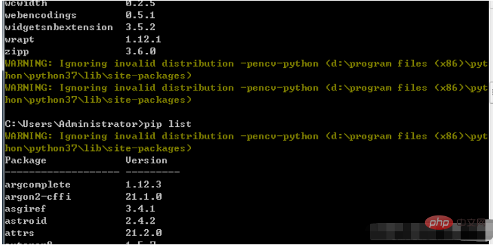 WARNING:Ignoring invalid distribution -pencv-python警告訊息如何處理