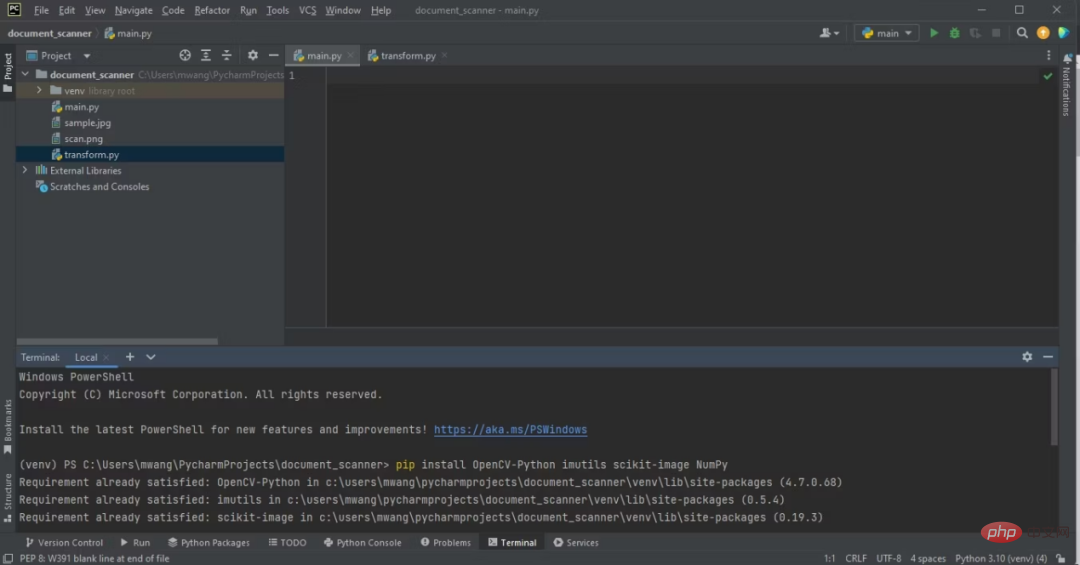 Wie erstellt man einen Dokumentenscanner in Python?