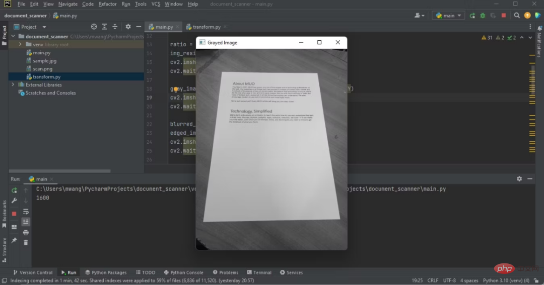 How to build a document scanner in Python?