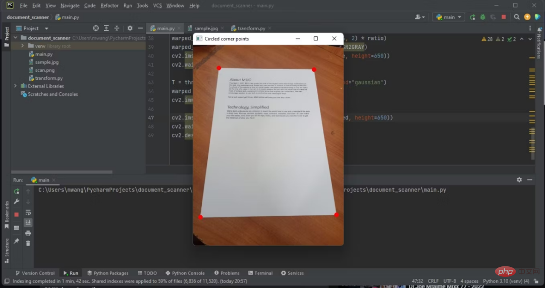 How to build a document scanner in Python?