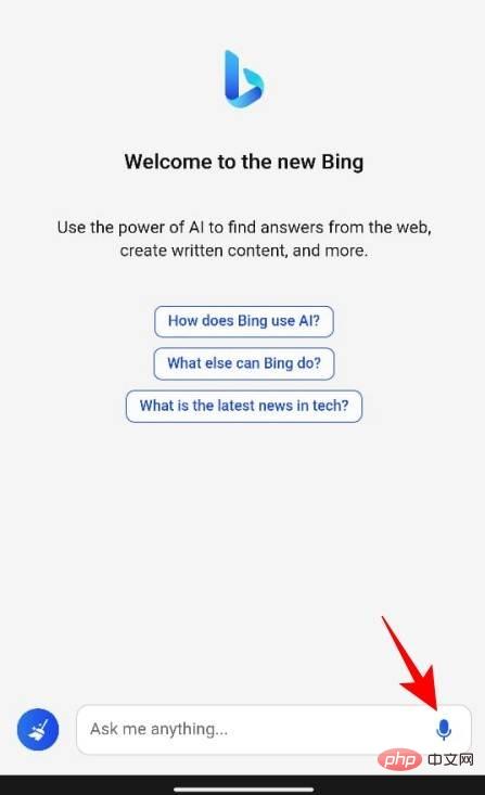 如何在手机应用程序上与 Bing AI 交谈