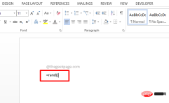 如何在 Microsoft Word 中生成占位文字？