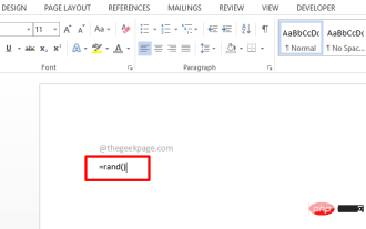 How to generate placeholder text in Microsoft Word?