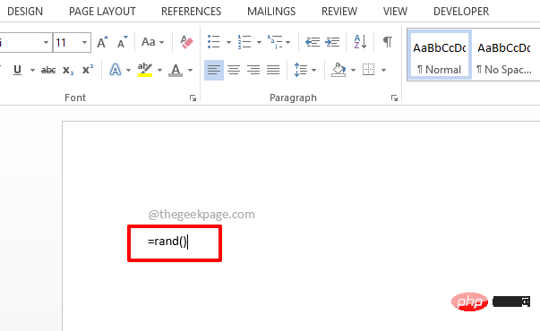 如何在 Microsoft Word 中生成随机文本