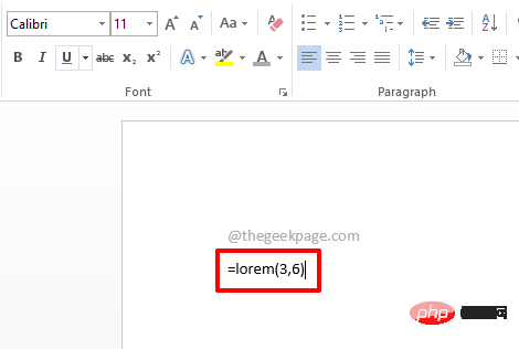 如何在 Microsoft Word 中生成随机文本