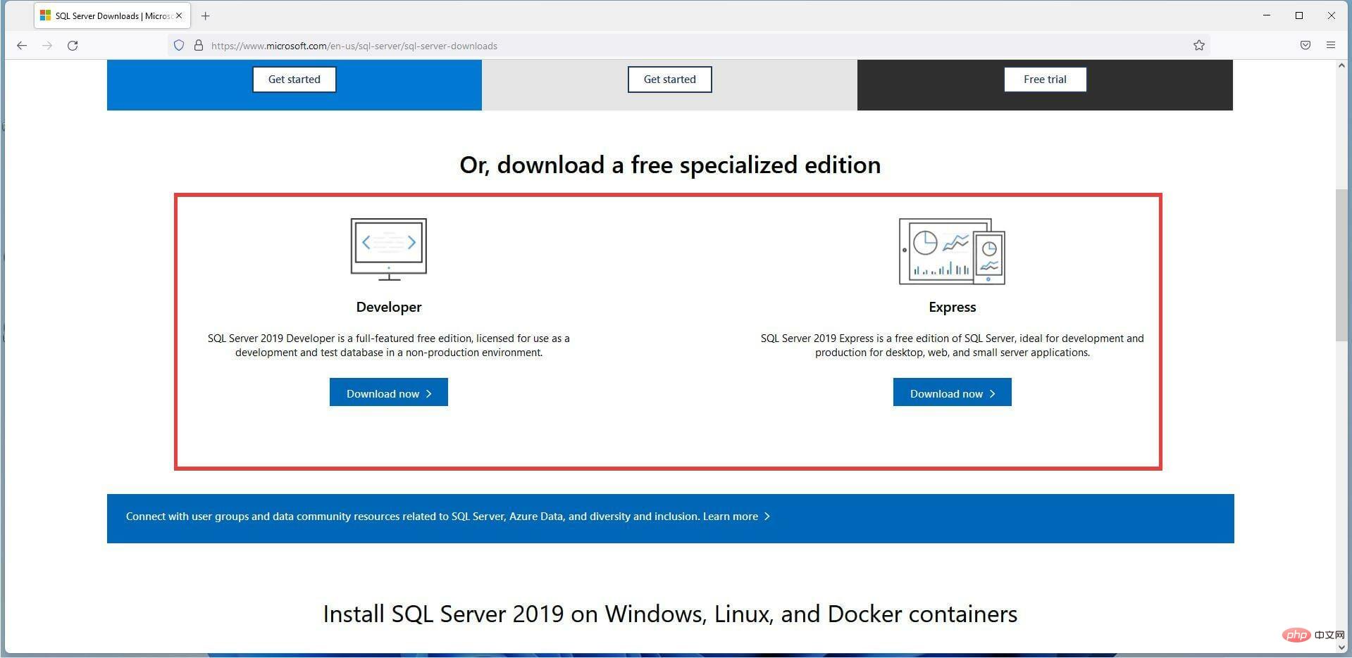 在 Windows 11 上下载并安装 Microsoft SQL Server 2019