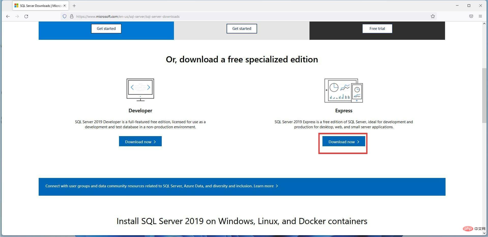 在 Windows 11 上下载并安装 Microsoft SQL Server 2019