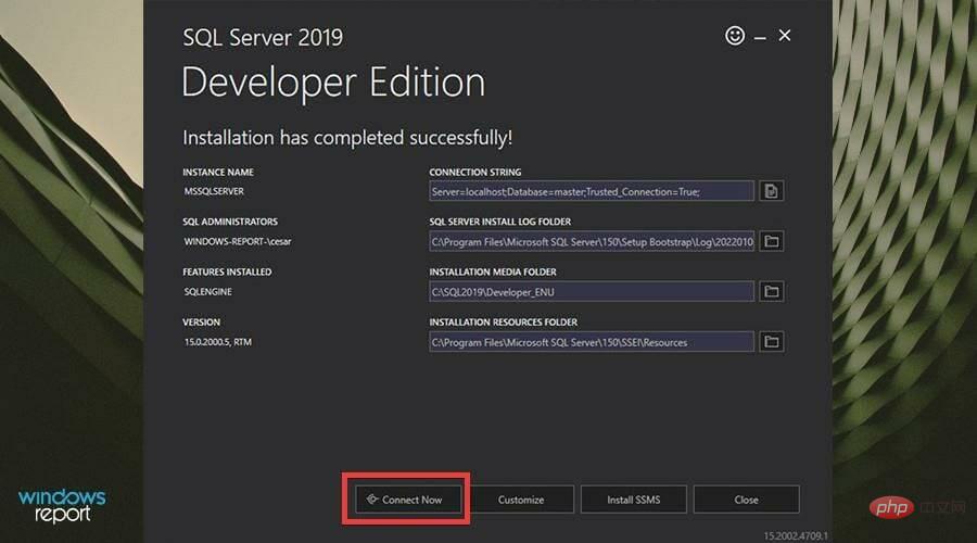 在 Windows 11 上下载并安装 Microsoft SQL Server 2019