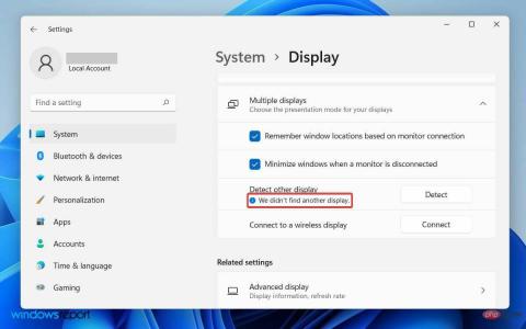 如何解决Windows 11无法检测到第二个显示器的问题？