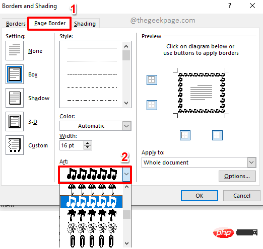 如何在 Microsoft Word 中添加艺术页面边框