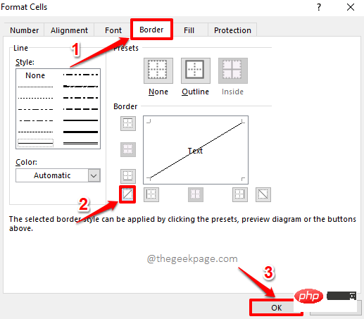 如何在 Microsoft Excel 中的单元格中插入对角线