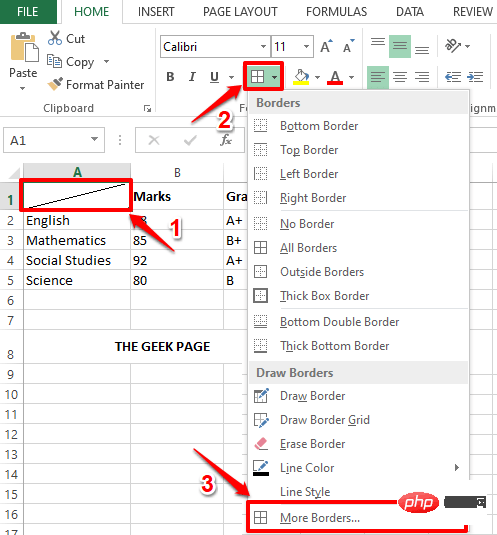 如何在 Microsoft Excel 中的单元格中插入对角线