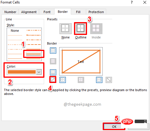 如何在 Microsoft Excel 中的单元格中插入对角线