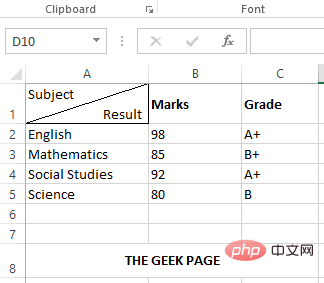 如何在 Microsoft Excel 中的单元格中插入对角线