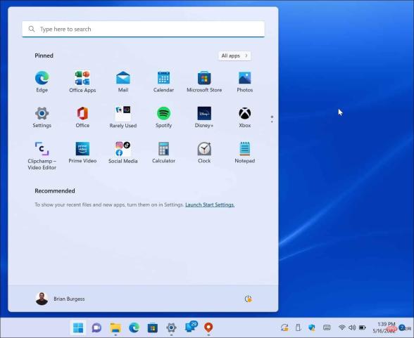 如何在 Windows 11 上自定义开始菜单