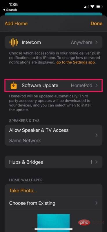 如何在 HomePod Mini 上禁用自动更新