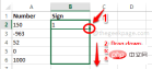 How to use the SIGN function in Excel to determine the sign of a value