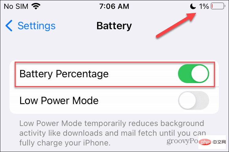 如何在 iPhone 上显示电池百分比
