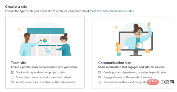 Microsoft 更新 SharePoint 网站创建体验