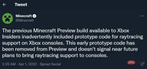 微软称光线追踪只是“不经意间”添加到 Xbox Minecraft 预览版中