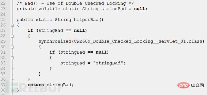 So analysieren Sie die Doppelprüfungssperre in der JAVA-Sprache