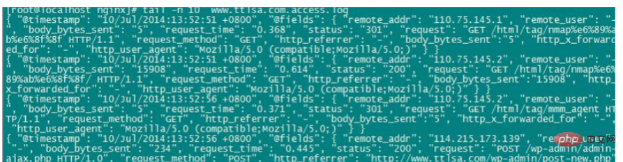 How to record logs in JSON format in nginx