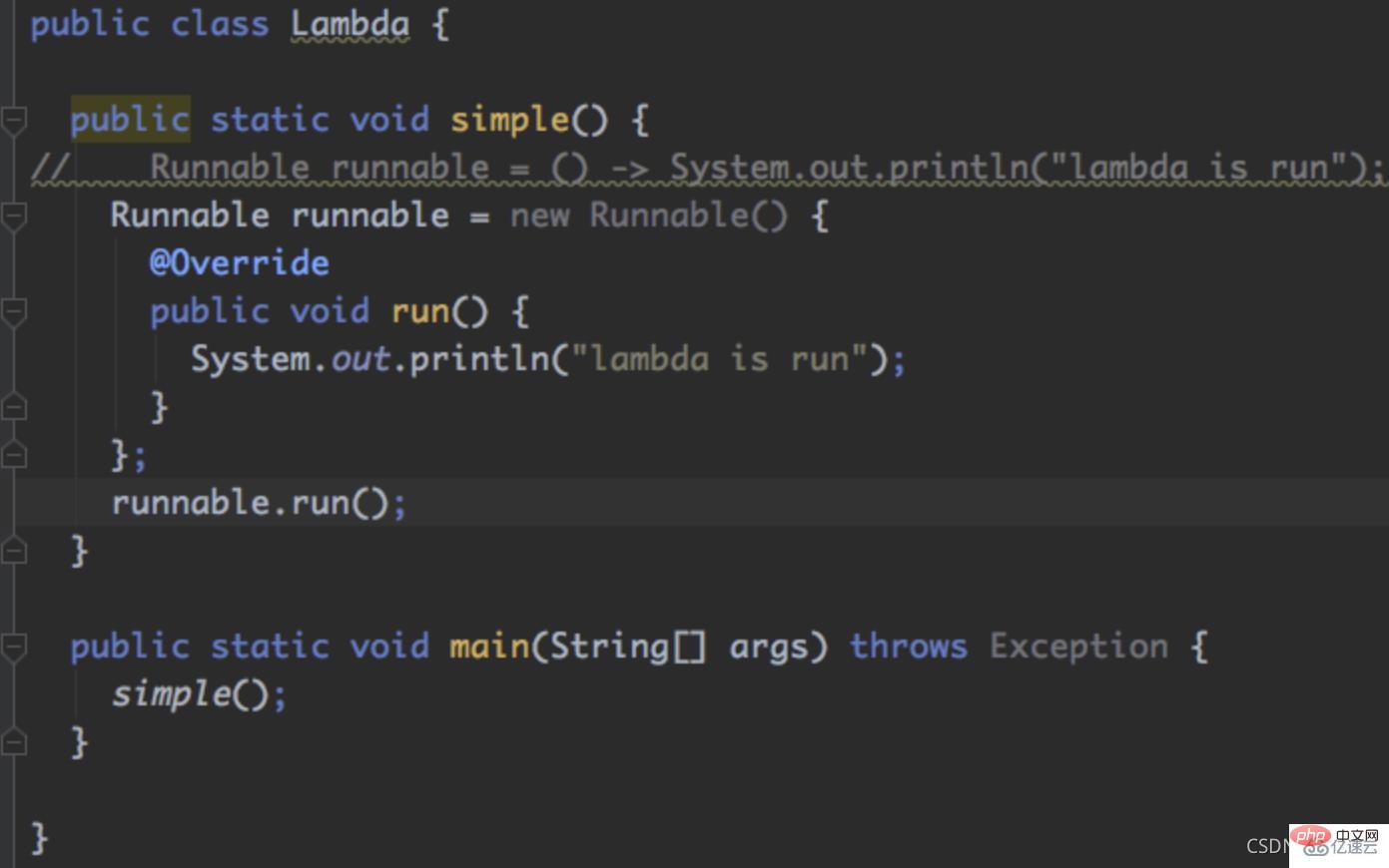 How to read Lambda source code in Java