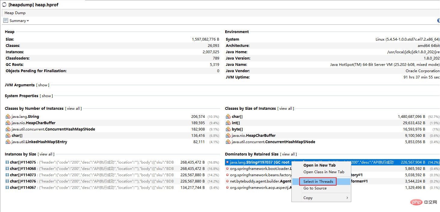 How to quickly analyze the heapdump file after java obtains it